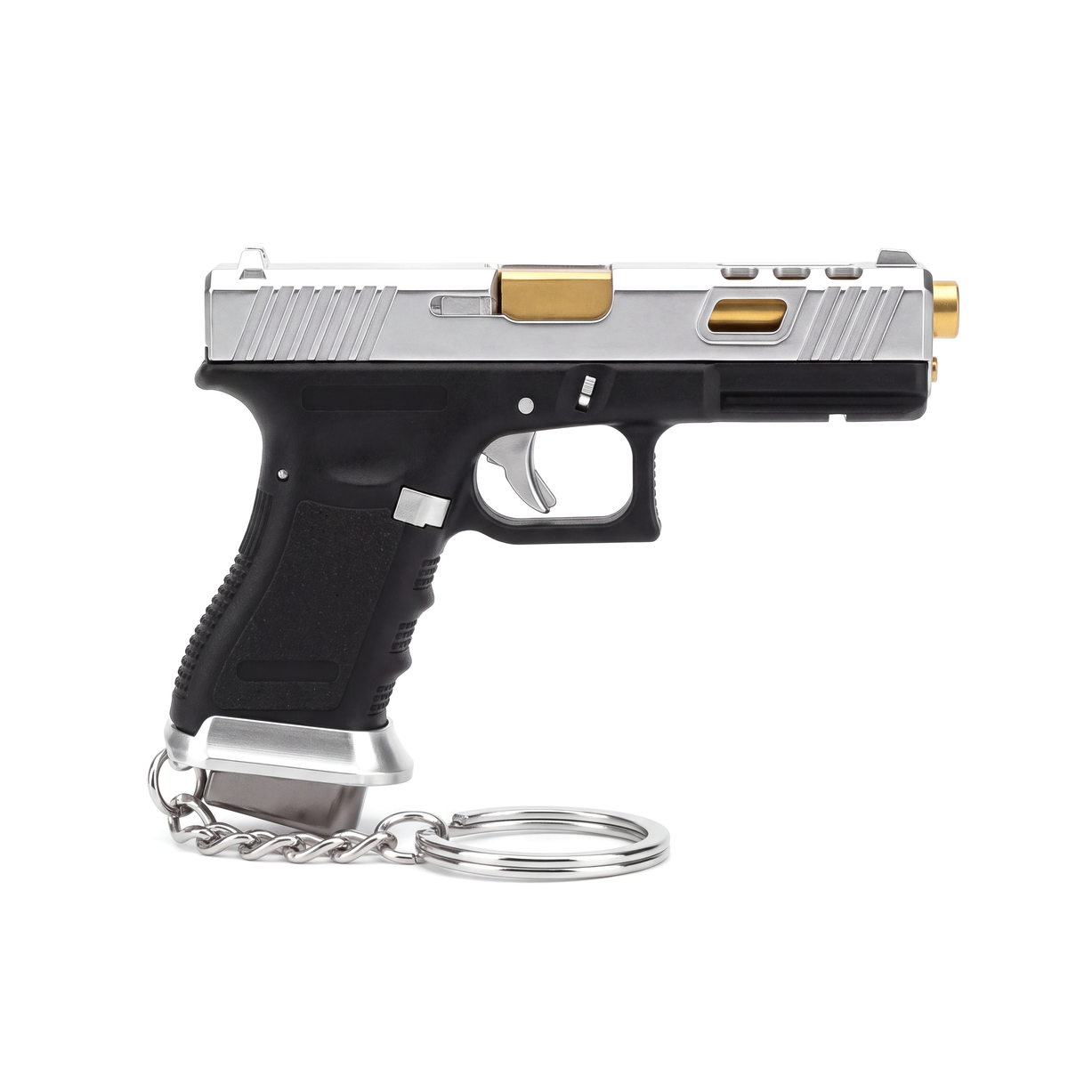 Minitak Competition 1:3 Miniature Keychain – Silver · Side